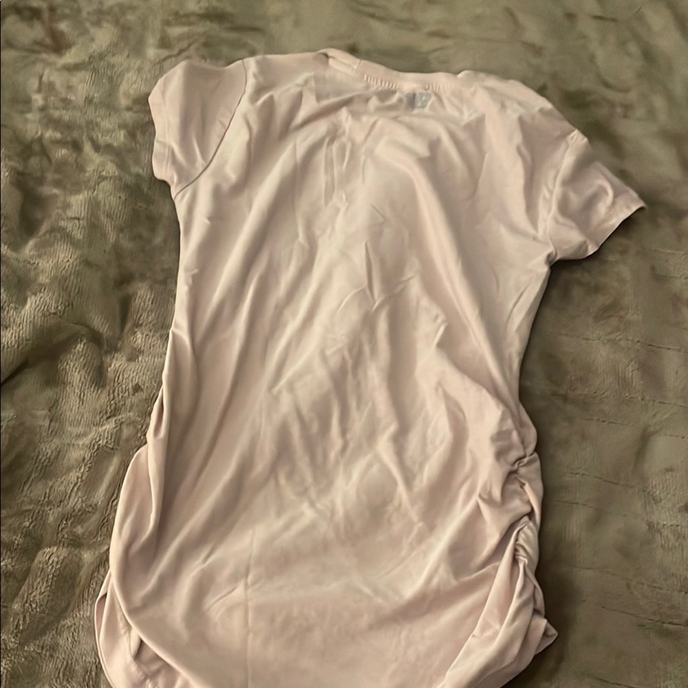 Pink Ruched Short Sleeve T-Shirt